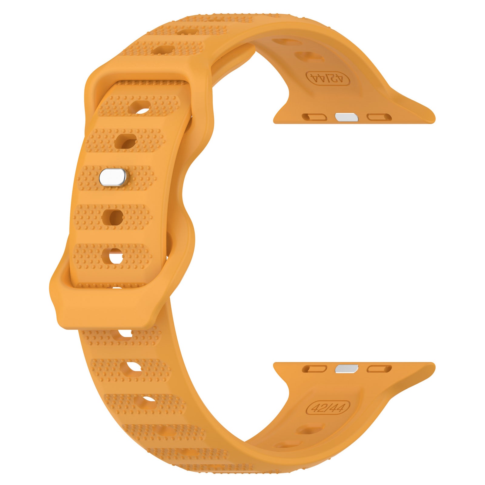 Uniqkart for Apple Watch Ultra 49mm / Series 8 7 45mm / 6 5 4 SE (2022) SE 44mm / 3 2 1 42mm Dot Surface Watch Strap Silicone Watchband - Yellow Uniqkart for Apple Watch Ultra 49mm / Series 8 7 45mm / 6 5 4 SE (2022) SE 44mm / 3 2 1 42mm Dot Surface Watch Strap Silicone Watchband - Yellow